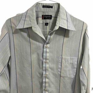 Vintage Brigade By Arrow Men’s Point Collar Shirt European Tapered Fit LG